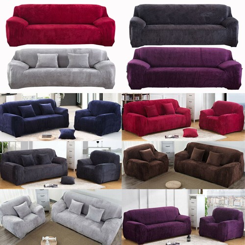 Stretch plush thick sofa - plush,
