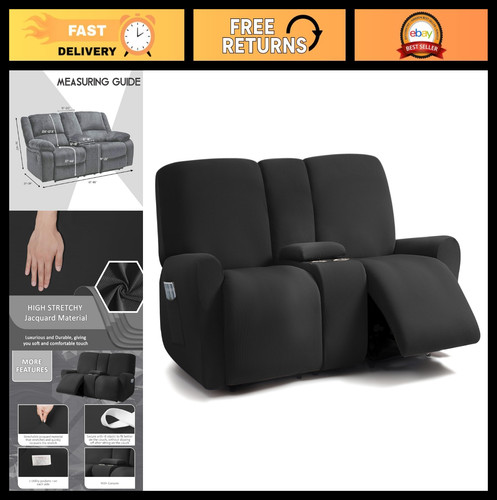 Reclining loveseat slipcover - loveseat,