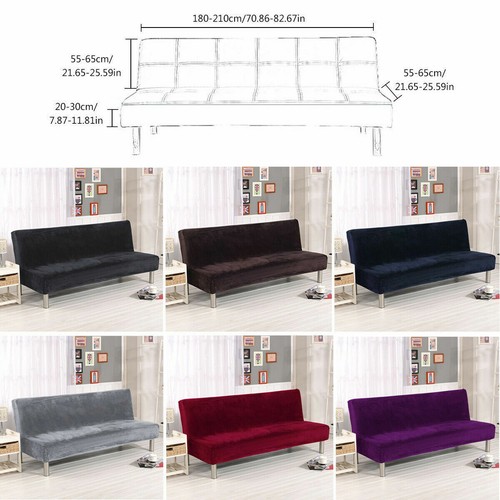 Velvet futon cover armless - velvet,