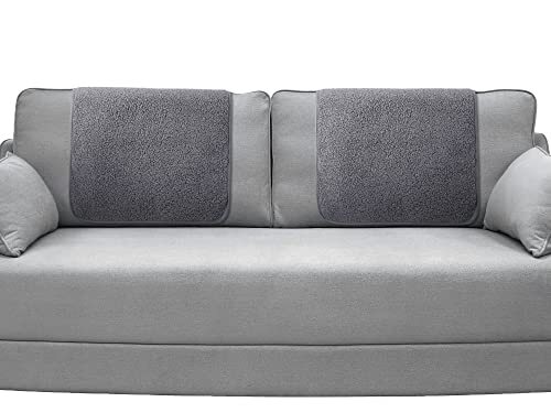 Grey sofa headrest - sofa, protector